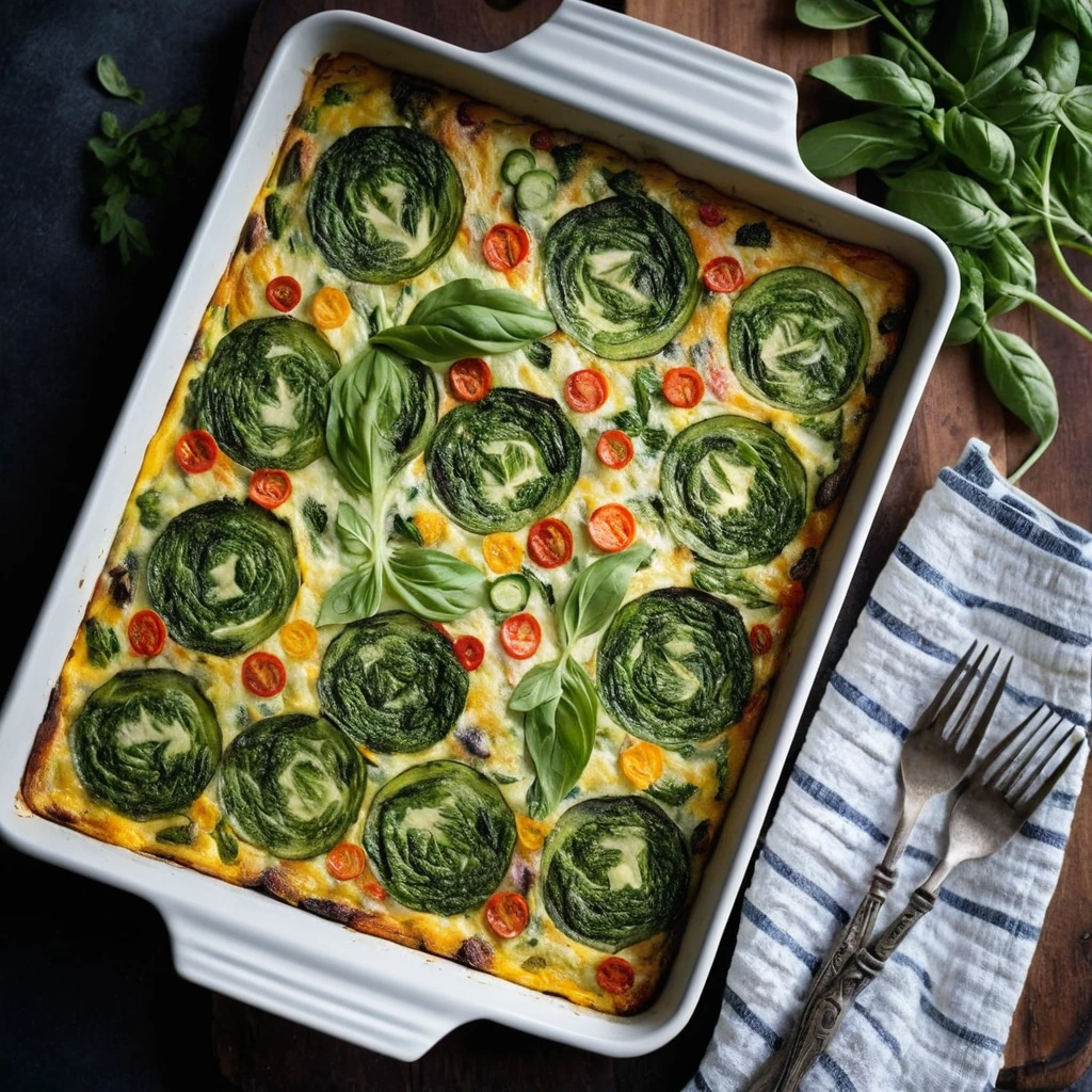 Veggie and Cheese Sheet Pan Frittata